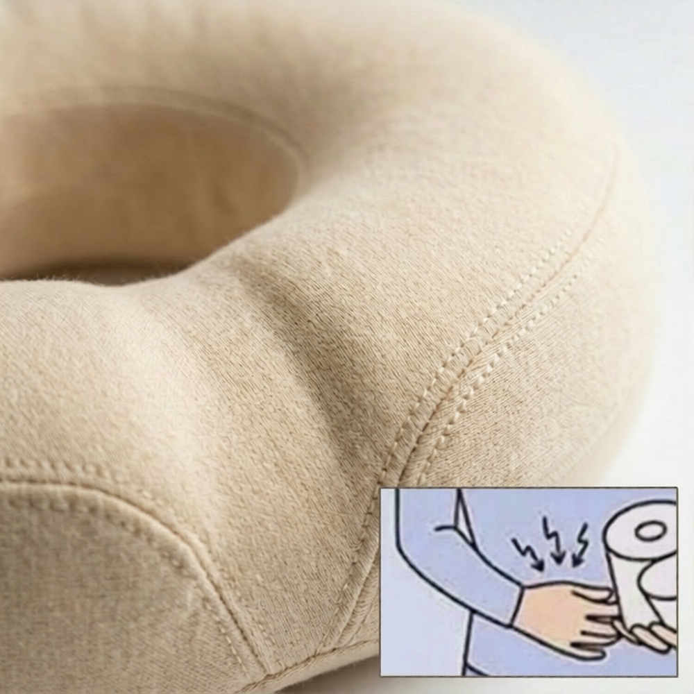 Detalhe do material macio e acabamentos premium